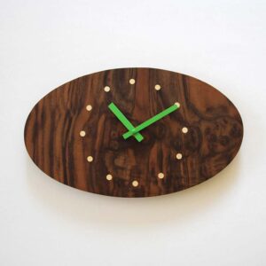 Horloge Murale Design - Noyer Ramageux Français